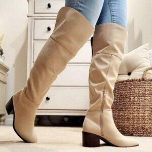 Time and Tru Block Heel Over the Knee Boots